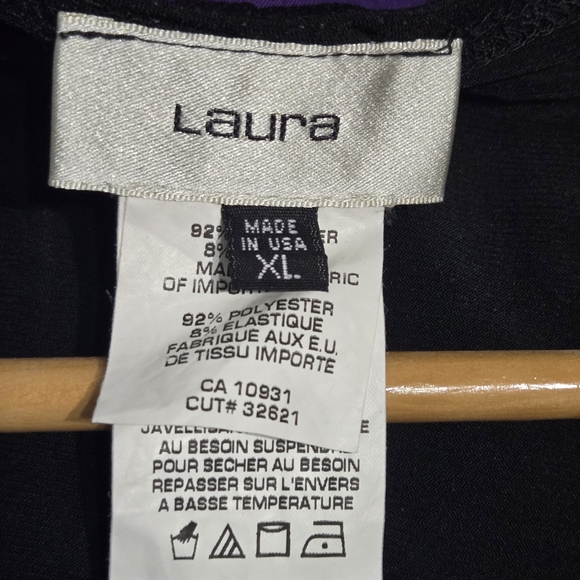 Laura Elegant Black Sparkly Top XL - Picture 5 of 6